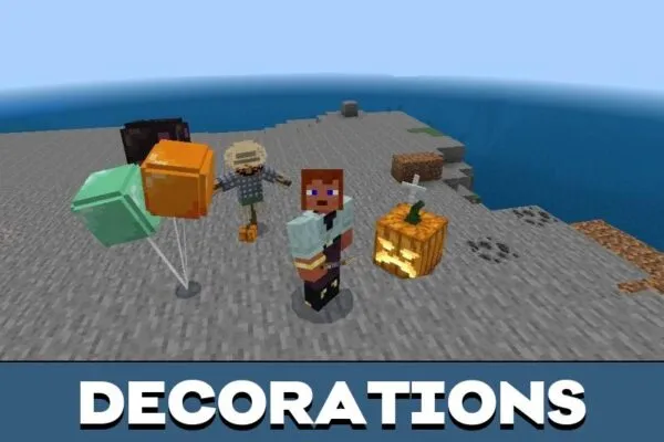 Decorations from Halloween Mod for Minecraft PE