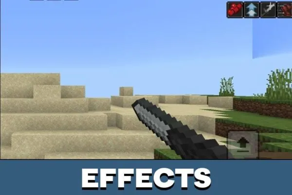 Effects from Ancient Saurus Sword Mod for Minecraft PE