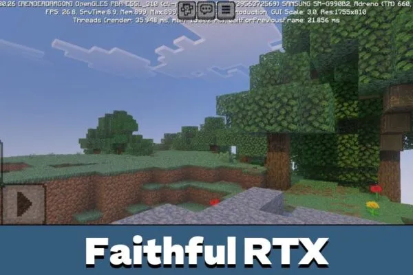 RTX from Faithful 128x128 Texture Pack for Minecraft PE