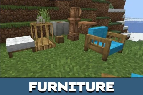 Furniture from Curtains Mod for Minecraft PE