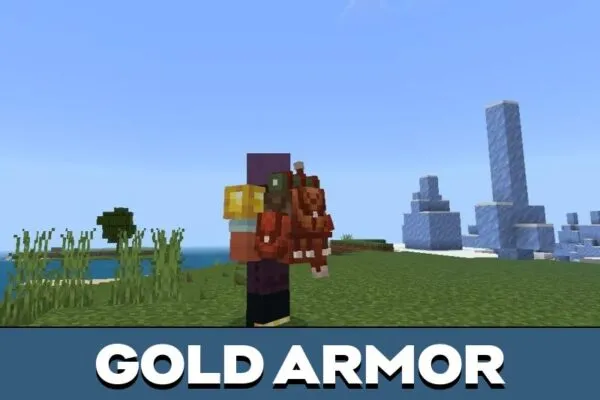 Gold Backpacked Armor Texture Pack for Minecraft PE