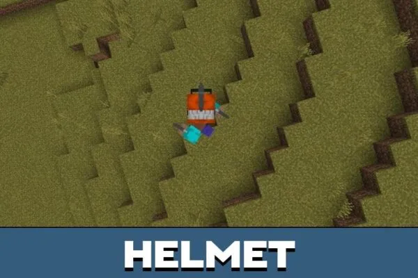 Helmet from Chainsaw Man Texture Pack for Minecraft PE