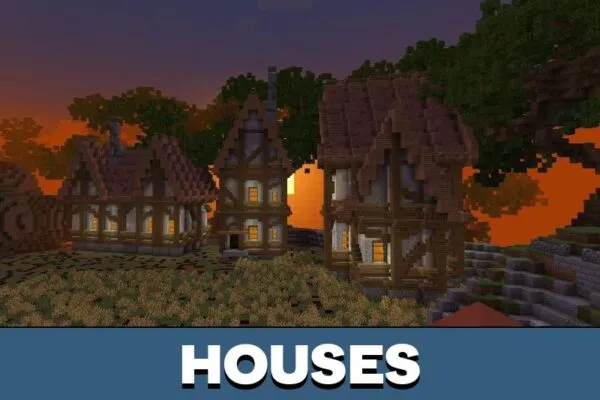 Houses from Pirates Region Map for Minecraft PE