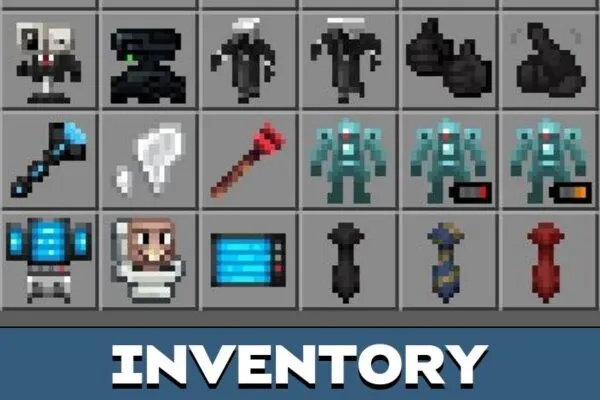 Inventory from Skibidi Mod for Minecraft PE