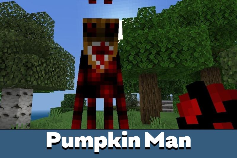 Pumpkin Man Mod for Minecraft PE