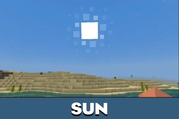 Sun from Block Pixel Texture Pack for Minecraft PE