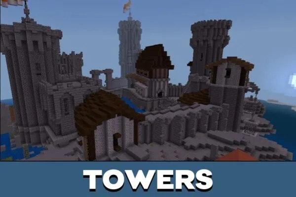 Towers from Pirates Region Map for Minecraft PE