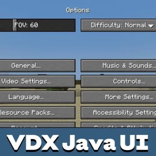 VDX Java UI Texture Pack for Minecraft PE