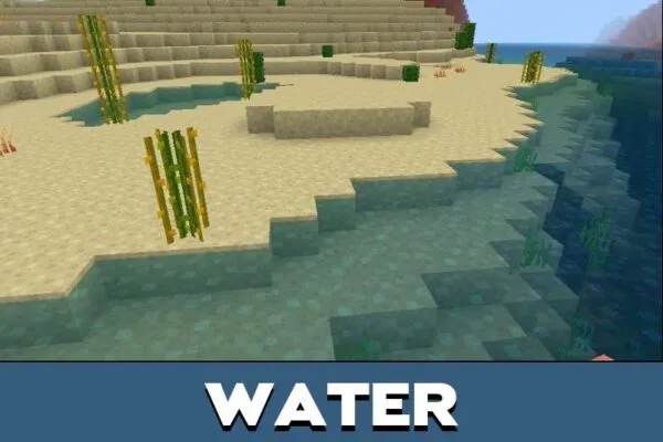 Water from Block Pixel Texture Pack for Minecraft PE