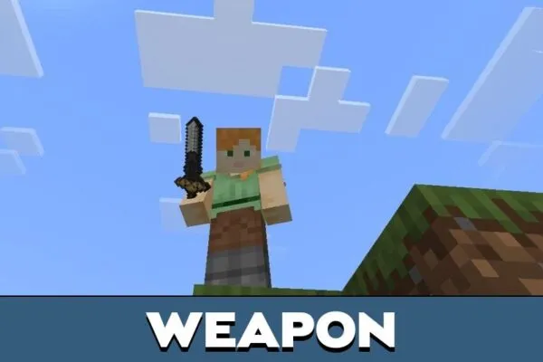 Weapon from Ancient Saurus Sword Mod for Minecraft PE