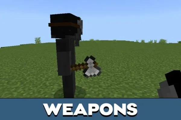 Weapons from Murder Mod for Minecraft PE