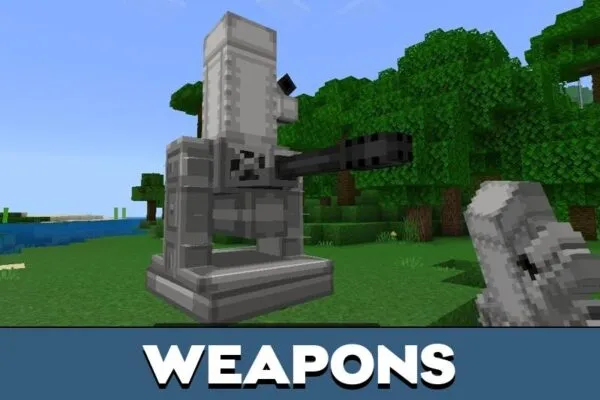 Weapons from Vietnam War Map for Minecraft PE