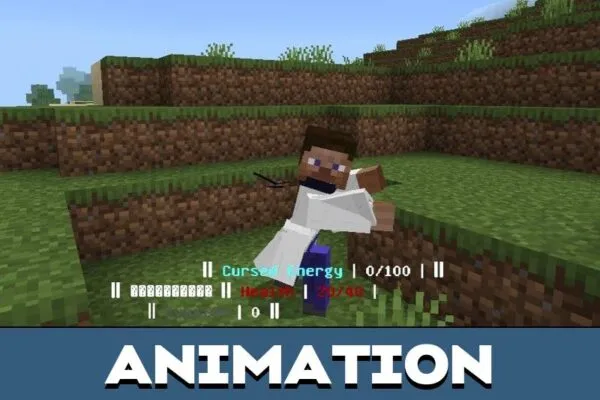 Animation from Jujutsu Awakening Mod for Minecraft PE