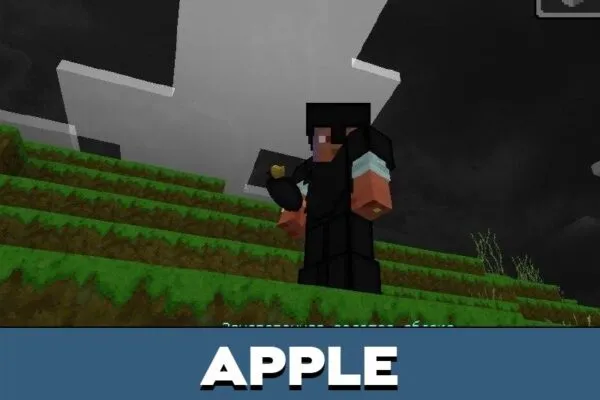 Apple from Black 128x Texture Pack for Minecraft PE