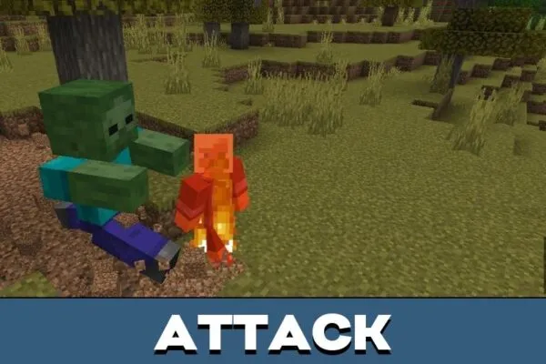 Attack from Smart Zombies Mod for Minecraft PE