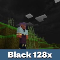 Black 128x Texture Pack for Minecraft PE