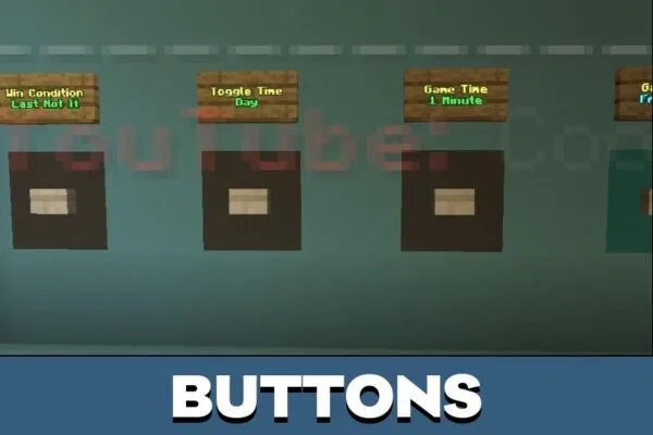 Buttons from Parkour Tag Map for Minecraft PE