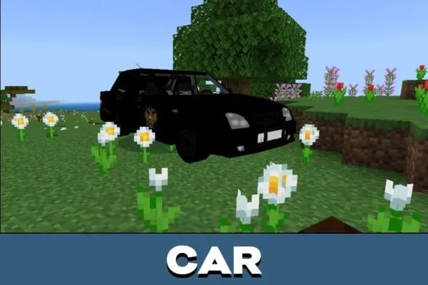 Car from Lada Priora Mod for Minecraft PE