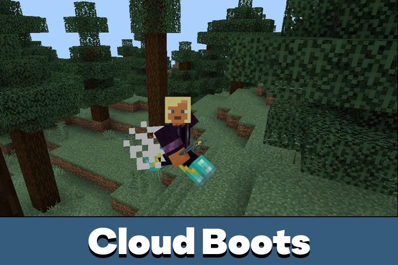 Cloud Boots Mod for Minecraft PE