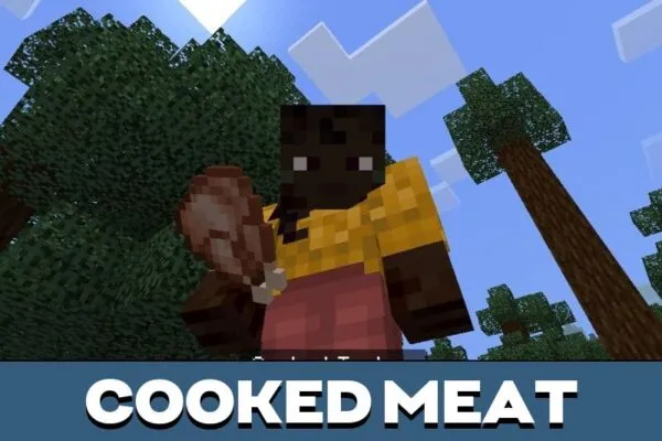 Cooked Meat from Turkey Mod for Minecraft PE