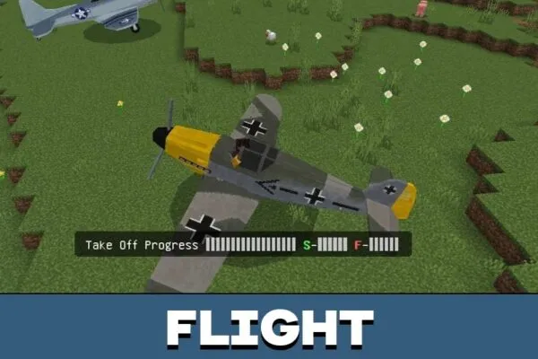 Flight from War Planes Mod for Minecraft PE