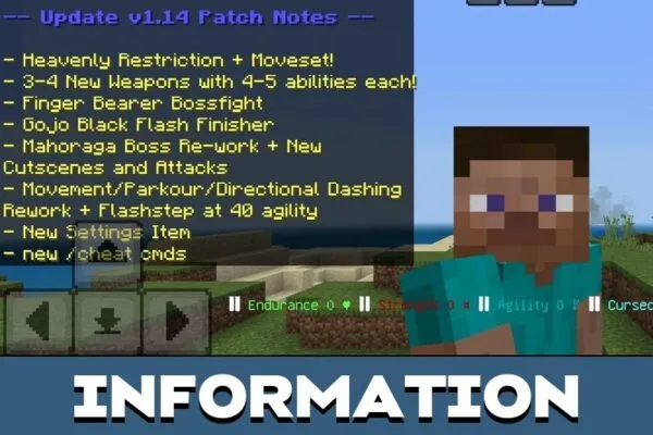 Information from Jujutsu Awakening Mod for Minecraft PE