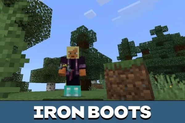 Iron Cloud Boots Mod for Minecraft PE