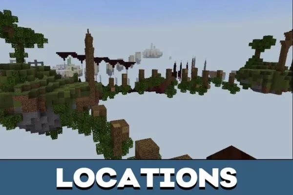 Locations from Parkour Arena Map for Minecraft PE