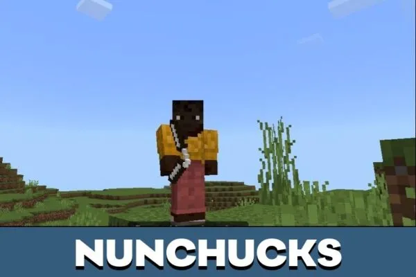 Nunchucks from Ancient Weaponry Mod for Minecraft PE