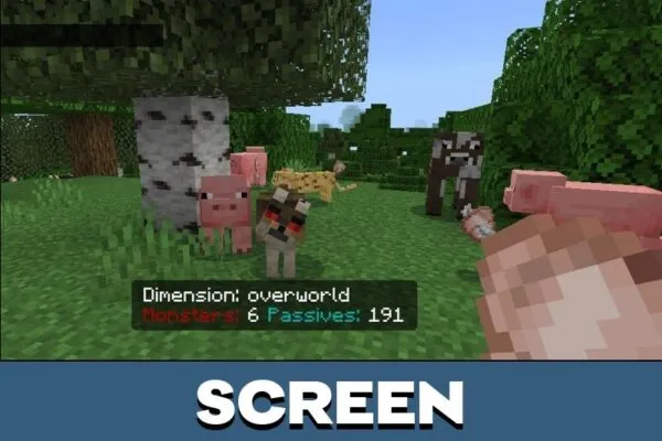 Screen from Better MobCap Mod for Minecraft PE