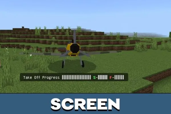 Screen from War Planes Mod for Minecraft PE