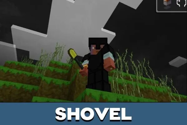 Shovel from Black 128x Texture Pack for Minecraft PE