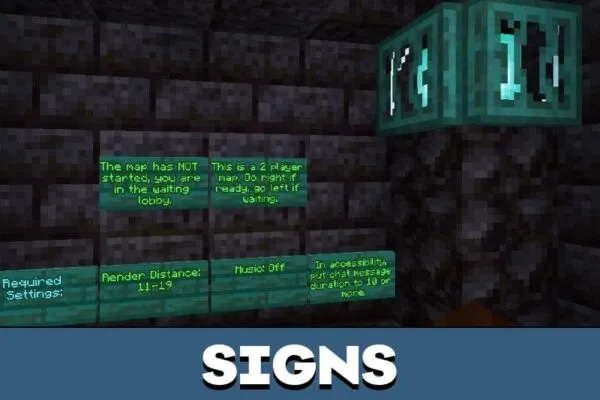 Signs from Universe 467 Map for Minecraft PE