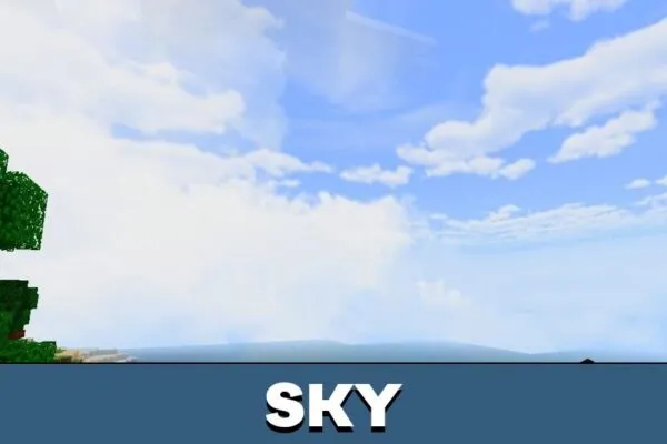 Sky from Apple Shader for Minecraft PE