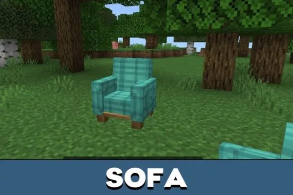 Sofa from Gooblicraft Furniture Mod for Minecraft PE