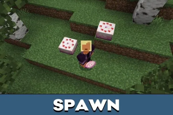 Spawn from Pink Cake Texture Pack for Minecraft PE