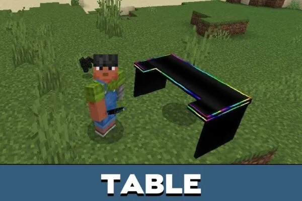 Table from Gaming Furniture Mod for Minecraft PE