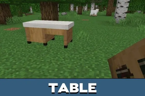 Table from Gooblicraft Furniture Mod for Minecraft PE