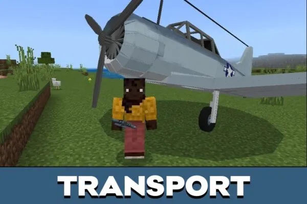 Transport from War Planes Mod for Minecraft PE