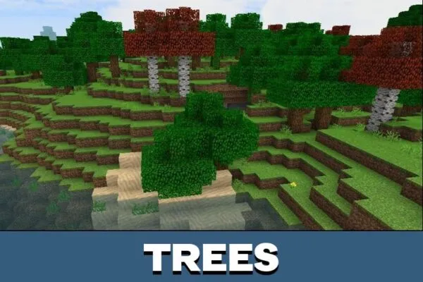 Trees from Apple Shader for Minecraft PE