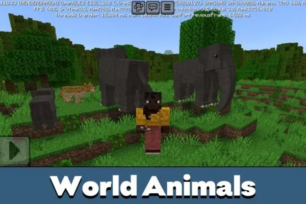 World Animals from Elephant Mod for Minecraft PE