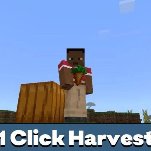 1 Click Harvest Mod for Minecraft PE