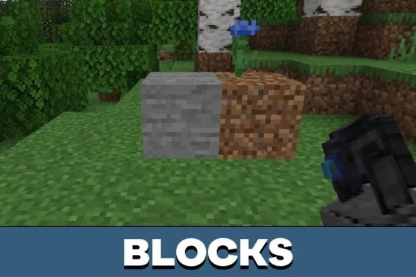 Blocks from Sentry Gun Block Mod for Minecraft PE