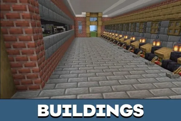 Buildings from Techno Games Map for Minecraft PE