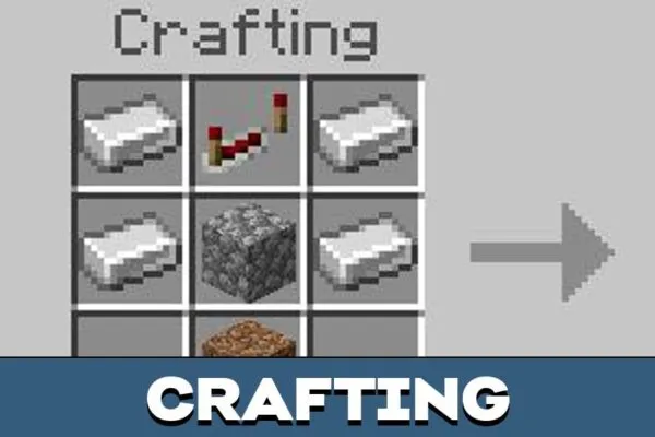 Crafting from Sentry Gun Block Mod for Minecraft PE