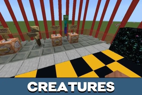 Creatures from Tutorial Command Block Map for Minecraft PE