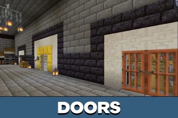 Doors from Techno Games Map for Minecraft PE