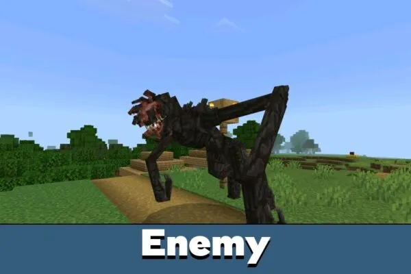 Enemy from Quiet Place Mod for Minecraft Bedrock