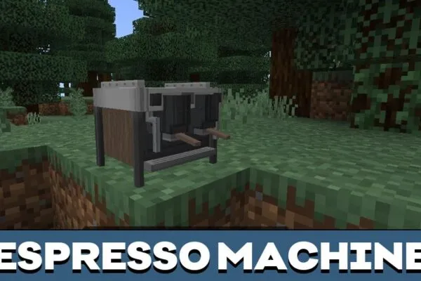 Espresso Machine from Italy Build Set Mod for Minecraft PE