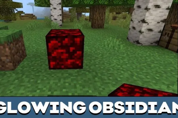 Glowing Obsidian from Nether Reactor Core Mod for Minecraft PE